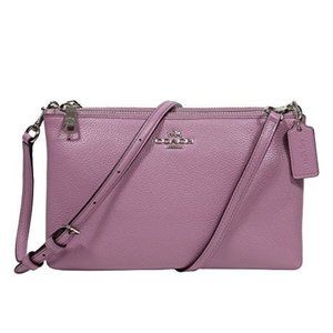 COACH LILAC PEBBLE LEATHER CROSSBODY!
